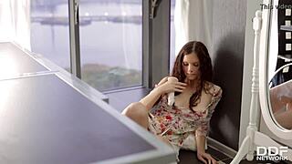 Hey, check out young Russian babe Peachy teasing with her small tits and shaved pussy, masturbating erotically in this solo session.