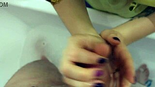 Stepmom, I'm spying on you in the shower with blonde hair and blue eyes, now suck my cock and jerk off until cum in mouth.