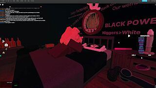 blonde bitch takes rough fucking and deepthroat from monster big black cock in roblox studio