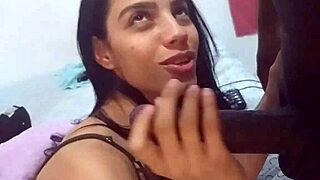 i love how morena does deep throat blowjob and swallows all the cum in amateur orgasm