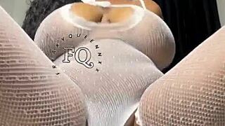 Hey, check this out - can you handle watching Freakyqueennxx riding her long dildo in cowgirl with those big tits bouncing wildly?