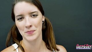 Brunette Starshine Sucks Big Cock and Fingers Wet Pussy