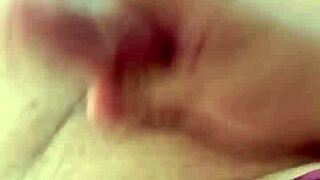 Horny Ladyboy with Big Tits Gets Massage and Masturbates Huge Cock