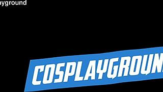 Jade Kush as Chun Li taking on two big cocks in this wild Street Fighter parody! 🔥💥