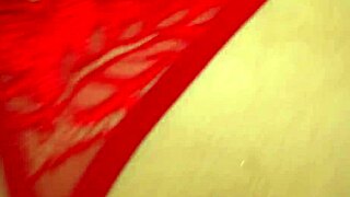 Putita in Red Lingerie Moans for Huge Ass Double Penetration Urgently in Outdoor Gym Scene