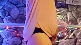 Steffi April's hotwife pussy dance turns dirty in homemade video with big lips and mature cougar vibes