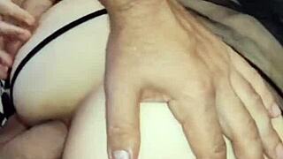 Slender Mature Whore Fucks Hard With Husbands Friends In Stockings!