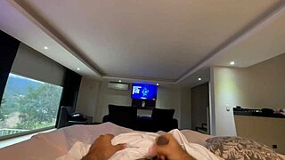 amateur milf takes anal pov with asian assfucking and facial cum after removing condom.