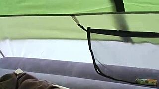 early morning camping pov sex with curvy wife in missionary