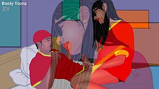 I think Mia Khalifas perfect bubble booty in cartoon parody with blowjobs and wet ass pussy full vid in red