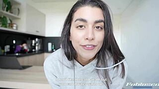 Serving breakfast with pussy or ass options in Spanish oral sex instructions