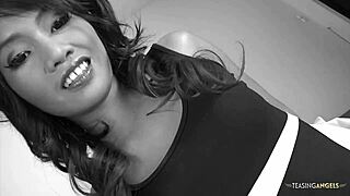 This hottie wants to suck and ride a dick with her hairy cunt. She's in the shower, wet and ready for action.