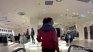 Flawless Czech teen 18+ gets teased in supermarket and drilled in POV