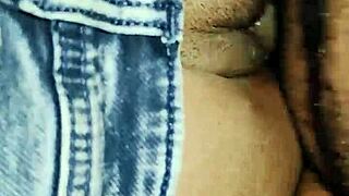 College girl sex videos with beaver close up and creampie action in jeans.