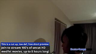 Dr Tampa gives Tori Sanchez a pap smear exam