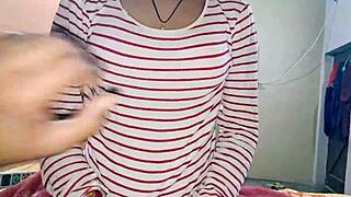 horny indian babe gets fucked by lover with blowjob cowgirl riding and creampie