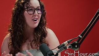 Hey, check out the cute and pretty pornstar Leana Lovings with her glasses.