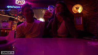 Brunette Teen Prostitute Gives Blowjob And Gets Cum Covered Facial In Public Nightclub Toilet