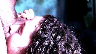 Rhonda endures rough facefucking from big cock