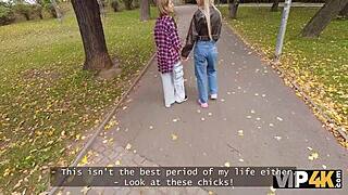 Hot playful blonde zlata shine boldly cheats on girlfriend with big boss in russian bisexual cuckold casting interview pov