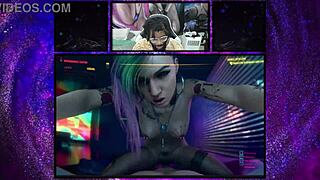 miyabi with big breasts rides cowgirl style while jill gets fucked doggystyle from behind and mercy milks reaper's cock as petite judy rides too