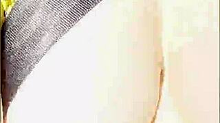 Wifey reveals perfect tits flashing while driving in car for exhibitionist thrill part 3