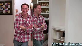 busty stepmilf gets facial after hardcore blowjob from taboo uncle