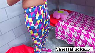 Vanessa Cage and Natasha Nice dive into steamy lesbian play with big asses.