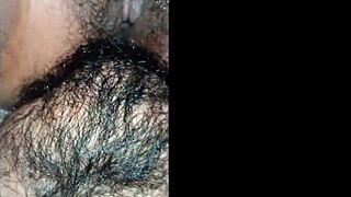 Overwhelmed by massive black cock stretching big ass and natural tits in passionate ride.