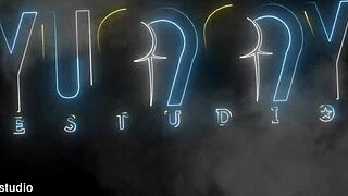 Yessica Bunny pushes candy from asshole before double anal with three big cocks.