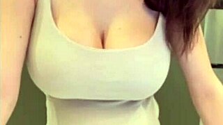 stepmom reveals her flexible ass and large milky breasts in a homemade display