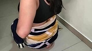 i'm horny fucking this indian maid in saree doggystyle in dorm bathroom with dirty hindi audio