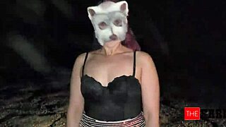 the farmer finds a thick sexy bitch roaming around at night.