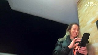 blonde milf with big ass and natural tits starts sucking big cock in front of cuckold husband as swingers group begins rough sex session