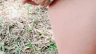 check out my natural body with big ass and tits. i'm a horny latina getting wild outdoors