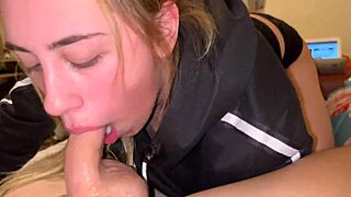 Sloppy Blowjob Teen 18+ Ball Licking Gagging Face Fucking Deepthroat Wet Beautiful