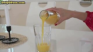 Dp lover sucks dick during analsex before double penetration with cumshot facial in threesome group