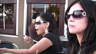 Saturdays kick off with Jesse Capelli and Georgia Jones diving into hot lesbian sex. They use toys on shaved pussies in heels.