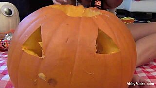 Isn't Abigail Mac's Halloween solo with big tits and pussy masturbation just thrilling?