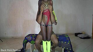 my bitch shows off her skinny body with small waist and tits in this intense display