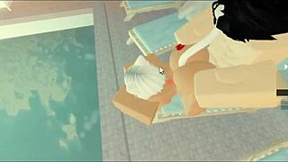 Pool Sex With Subscriber In Big Ass Doggystyle Creampie