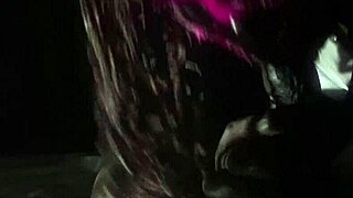 Whoa, sucking this big black cock like a banana! Oiled blowjob action gets so sexy and wild!