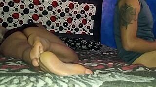 so this mexican latina with big natural tits and huge ass bends over for doggystyle, then rides cowgirl on my big cock in homemade POV fetish action