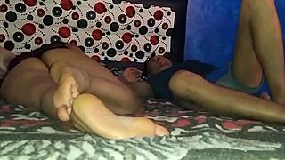 so this mexican latina with big natural tits and huge ass bends over for doggystyle, then rides cowgirl on my big cock in homemade POV fetish action