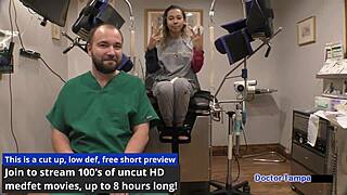 Dr Tampa Conducts Tampa University Entrance Physical on Curly Latina Kalani Luana with Gloves Latex Fetish in Florida Behind the Scenes with Humiliation Orgasm in POV