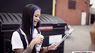 asian cheerleader licks shaved cunt in classroom