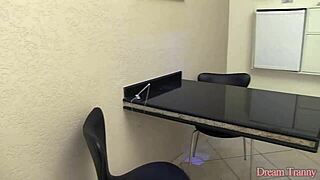 Tgirl Agatha Alencar rides a studs big cock bareback in assfucking action