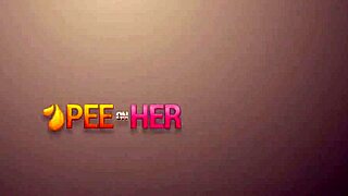 i can't believe how this striking stunner fills her wet muff with warm pee and then blasts it all out