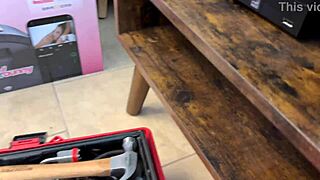 Maintenance Man Feels Thrilled Getting Lucky With Cam Girl In Interracial Creampie Action