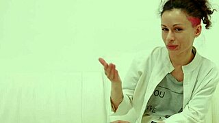 I just had this uncensored interview with sexy brunette Stacy Bloom, talking about her curly hair and natural tits